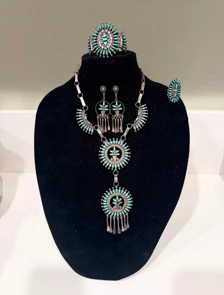 Turquoise and sterling jewelry set from a past sale